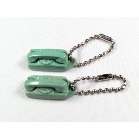 Vintage 2 STARLITE telephone advertising keyrings, Retro wall mounted rotary - Picture 2 of 8